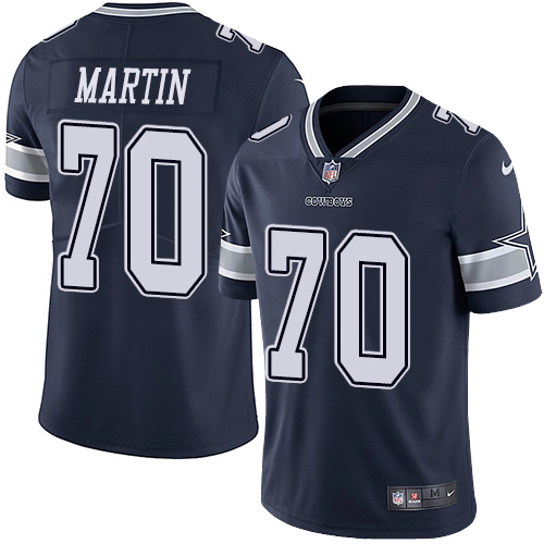 Nike Cowboys #70 Zack Martin Navy Blue Team Color Men's Stitched NFL Vapor Untouchable Limited Jersey - Click Image to Close